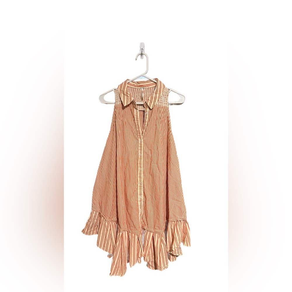 Free People Rust and White Textured Mini Dress - Picture 5 of 8